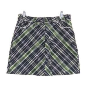 Emerald 18 Skort Size 10 Navy Green Plaid‎ Golf Tennis Athleisure Mini Skirt